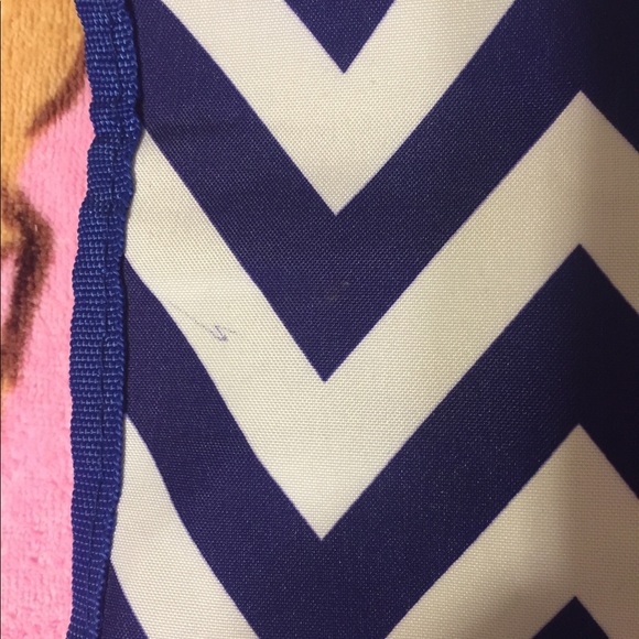 Ever Moda Royal Blue Chevron Hanging Cosmetic Bag - Picture 6 of 7